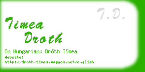 timea droth business card